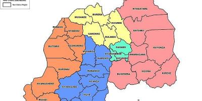 Kartes Ruandas kartes provincēs