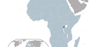 Ruanda atrašanās vietu uz pasaules kartes